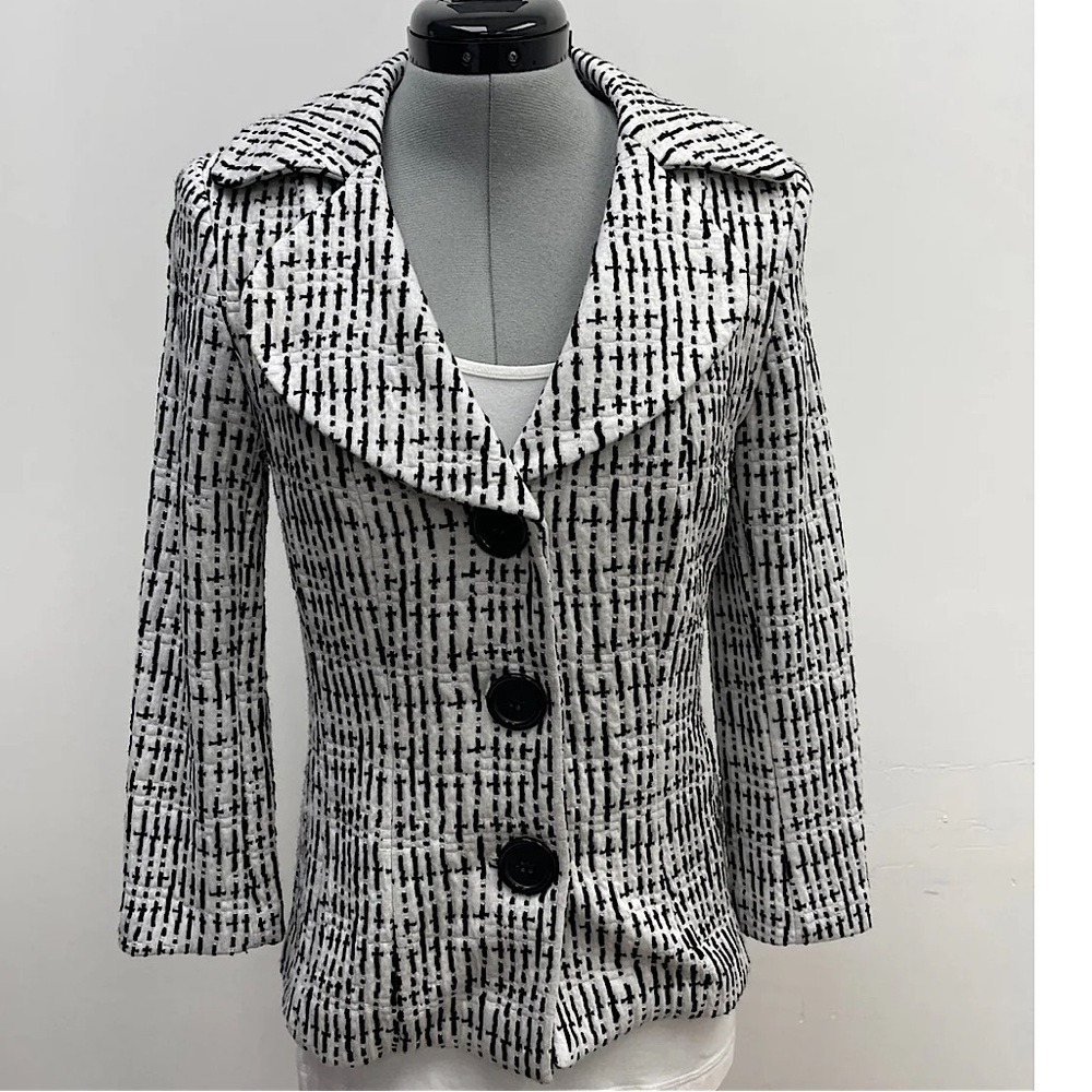 STUDIO POINT Vintage Tweed-Look Soft Blazer